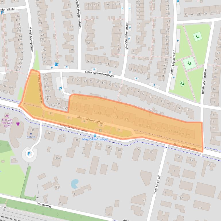 Kaart van postcodegebied 5122CH.