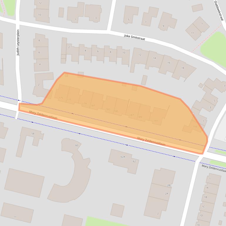 Kaart van postcodegebied 5122CJ.