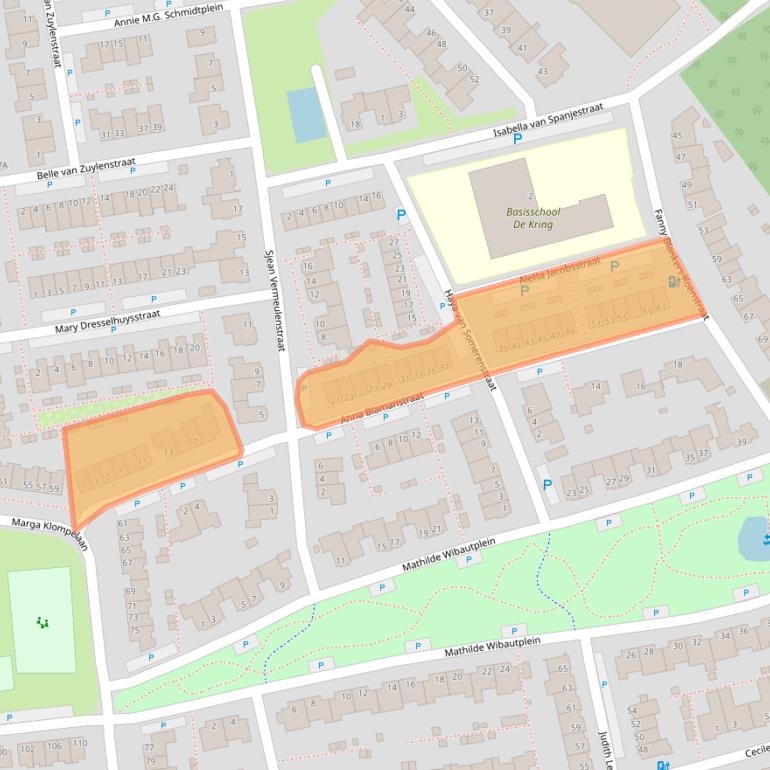 Kaart van postcodegebied 5122CN.