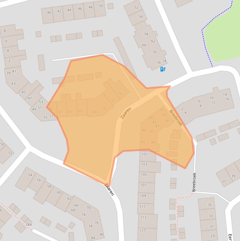 Kaart van postcodegebied 5122GH.