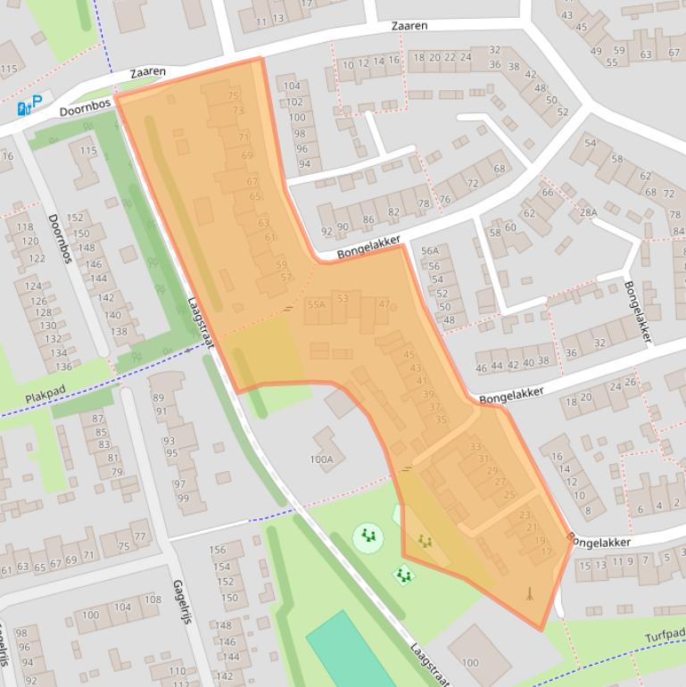 Kaart van postcodegebied 5122GS.