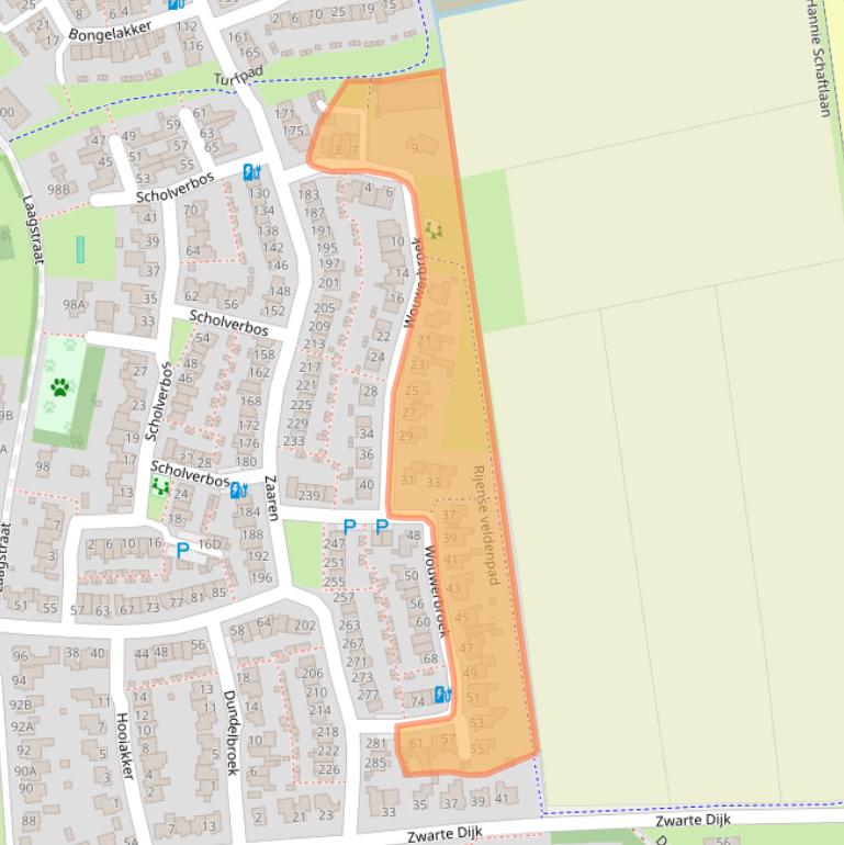 Kaart van postcodegebied 5122GV.