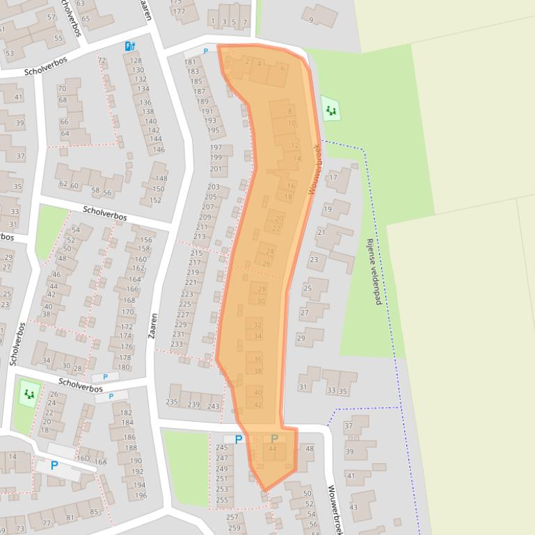 Kaart van postcodegebied 5122GW.