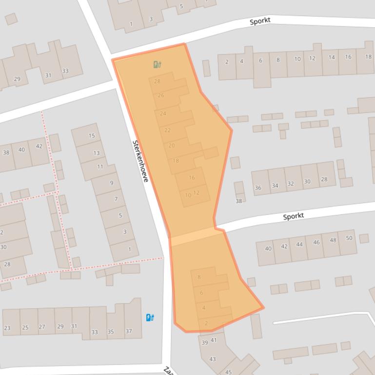 Kaart van postcodegebied 5122HC.