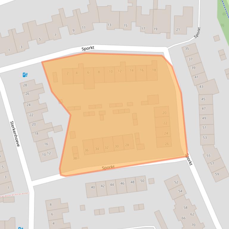 Kaart van postcodegebied 5122HD.