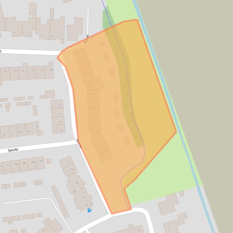 Kaart van postcodegebied 5122HE.