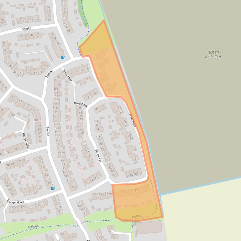 Kaart van postcodegebied 5122HG.