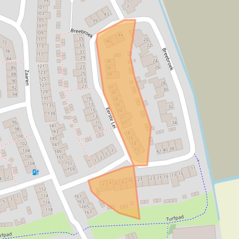 Kaart van postcodegebied 5122HJ.
