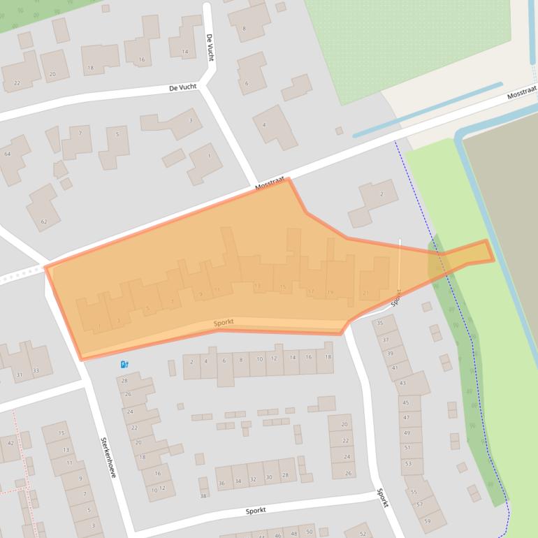 Kaart van postcodegebied 5122HM.