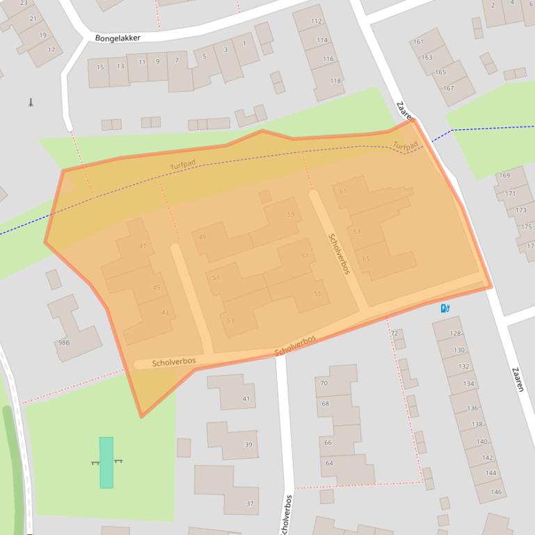 Kaart van postcodegebied 5122HR.