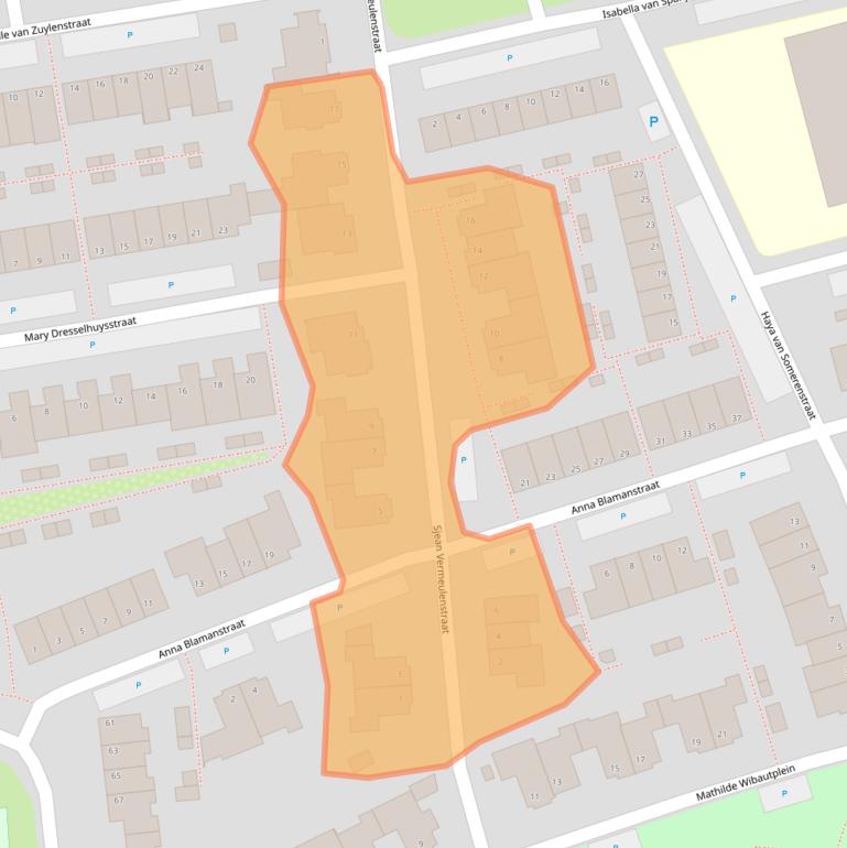 Kaart van postcodegebied 5122LA.