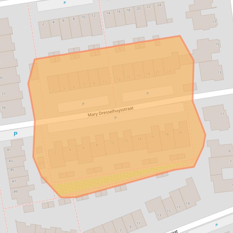 Kaart van postcodegebied 5122LB.