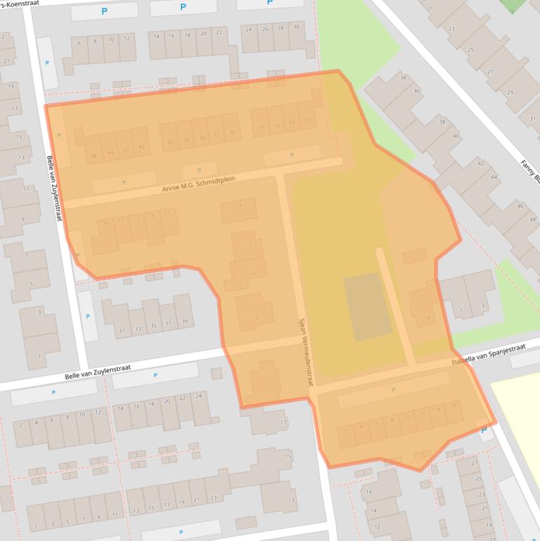 Kaart van postcodegebied 5122LC.