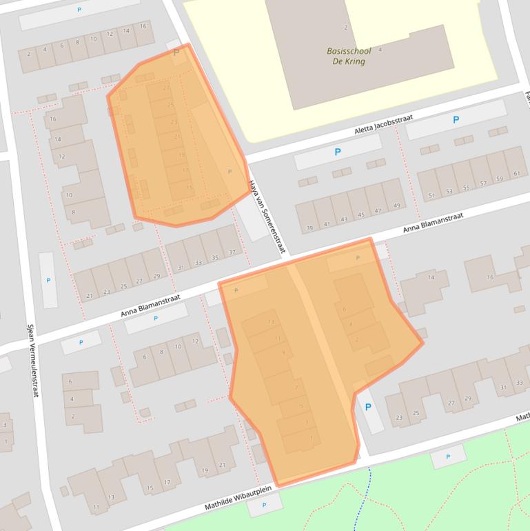 Kaart van postcodegebied 5122LD.