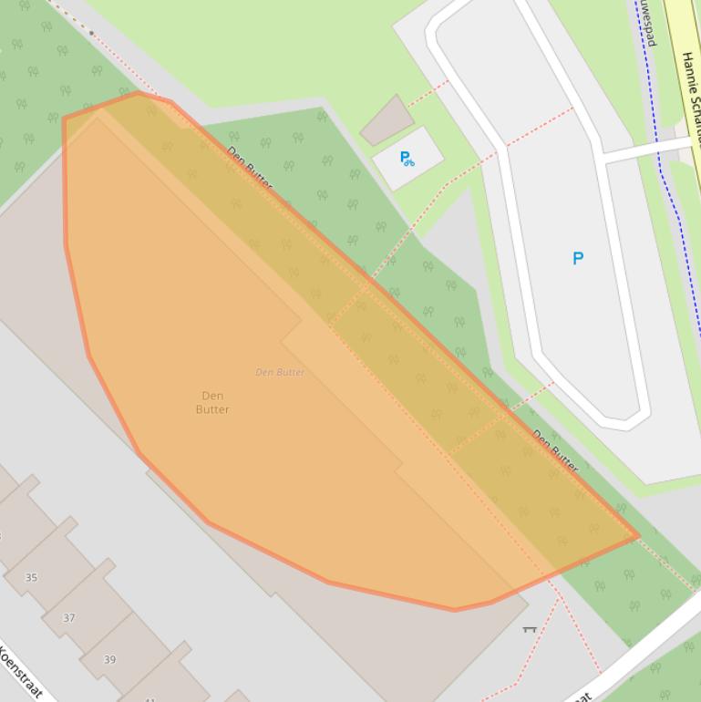 Kaart van postcodegebied 5122LH.