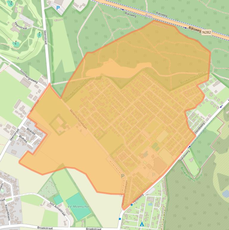 Kaart van postcodegebied 5124NG.