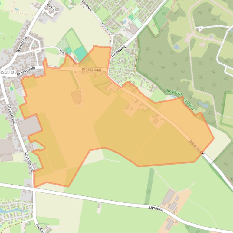 Kaart van postcodegebied 5124NK.