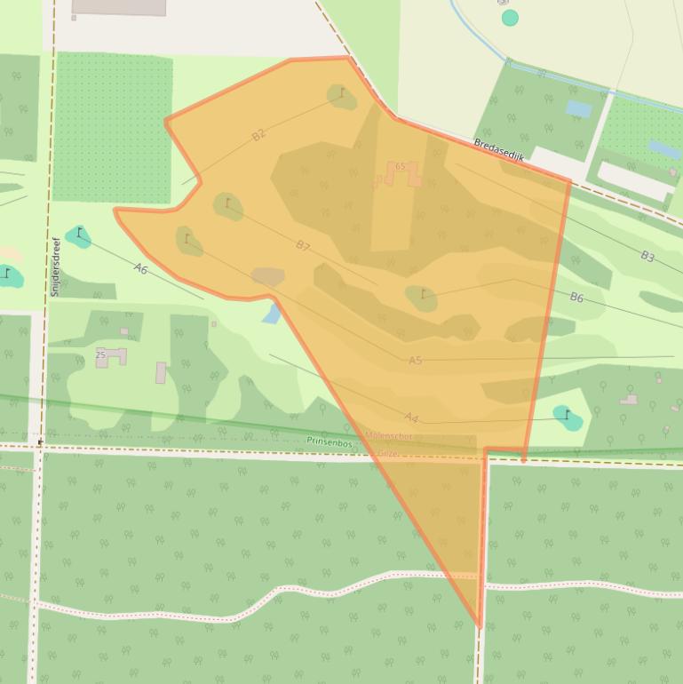 Kaart van postcodegebied 5124PT.