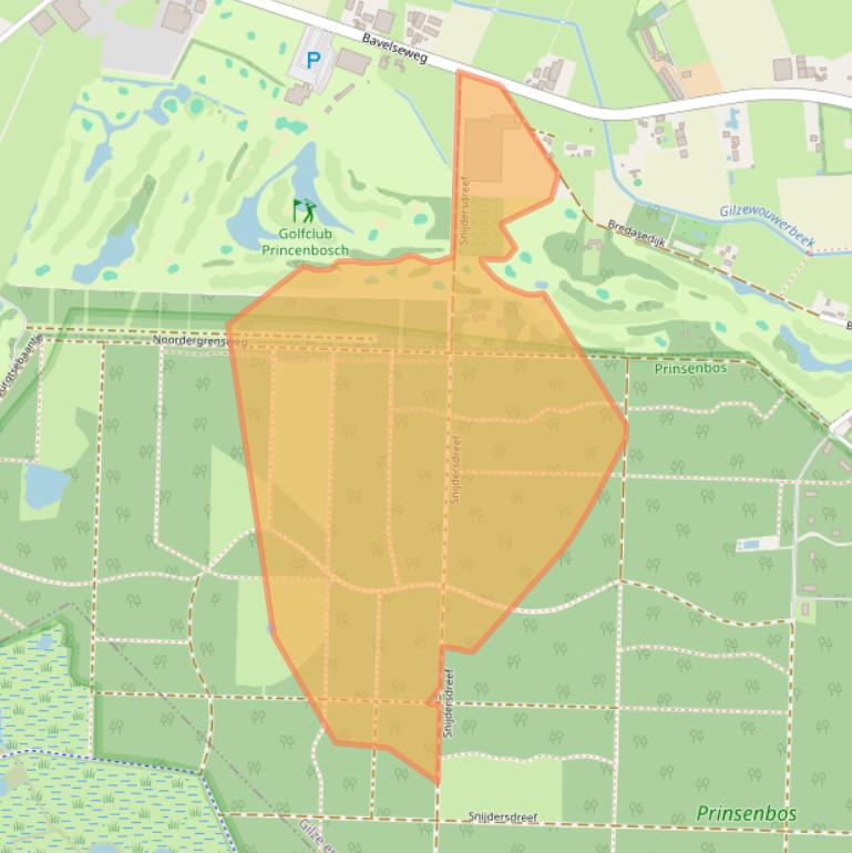 Kaart van postcodegebied 5124PW.