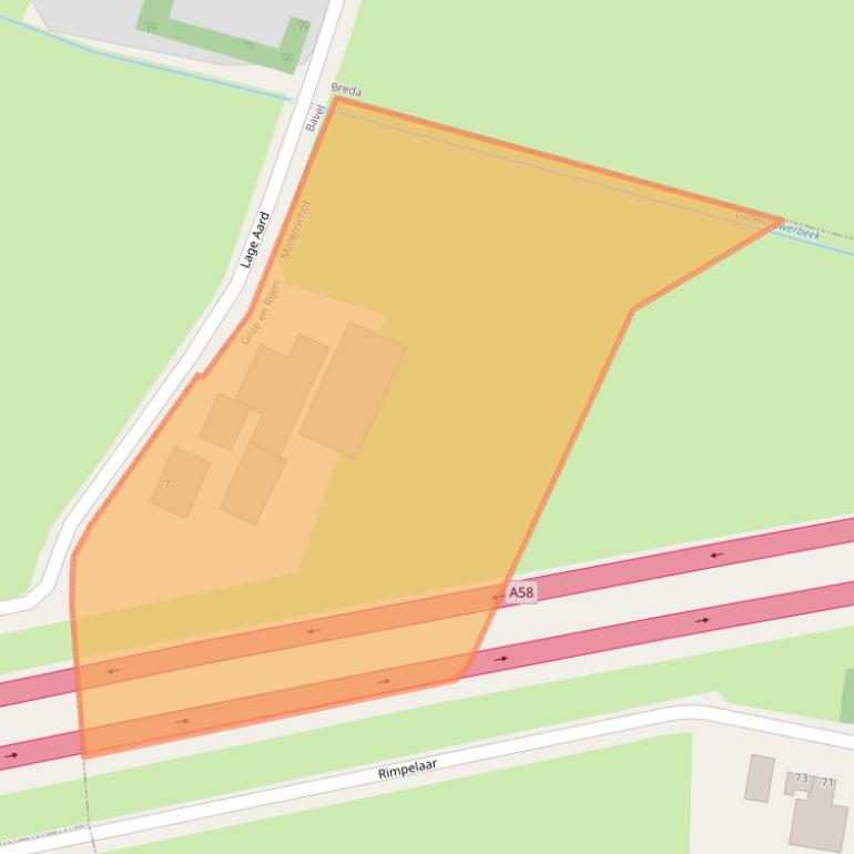 Kaart van postcodegebied 5124RA.