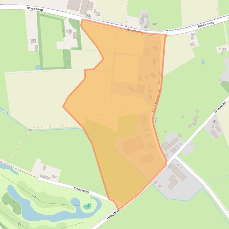 Kaart van postcodegebied 5124RE.