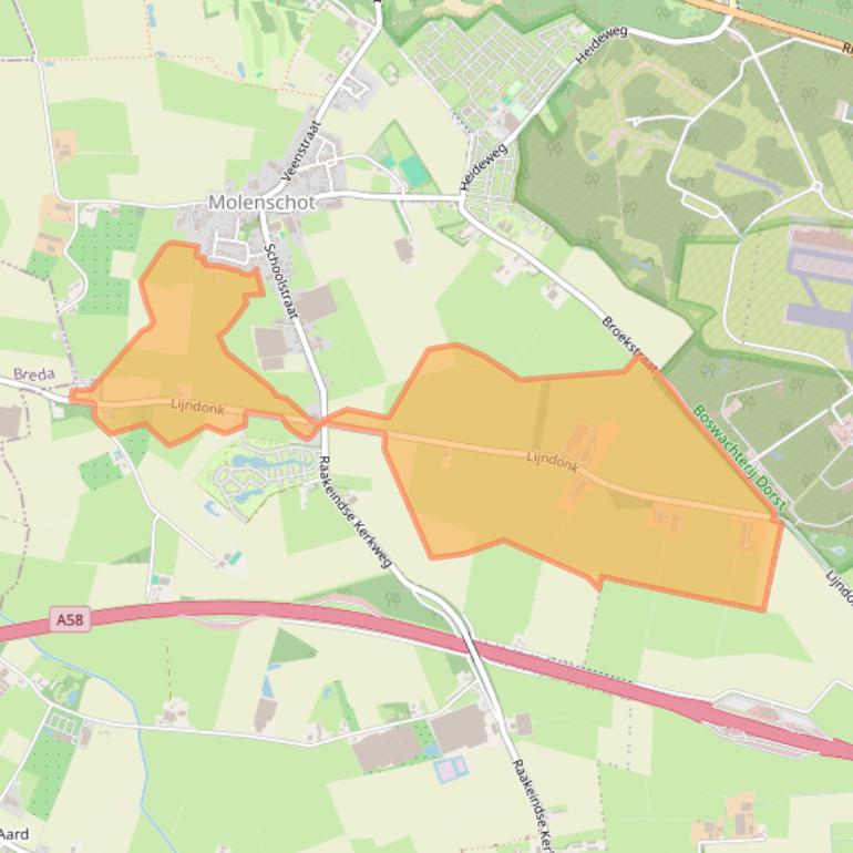 Kaart van postcodegebied 5124RK.