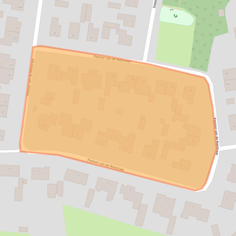 Kaart van postcodegebied 5124RS.