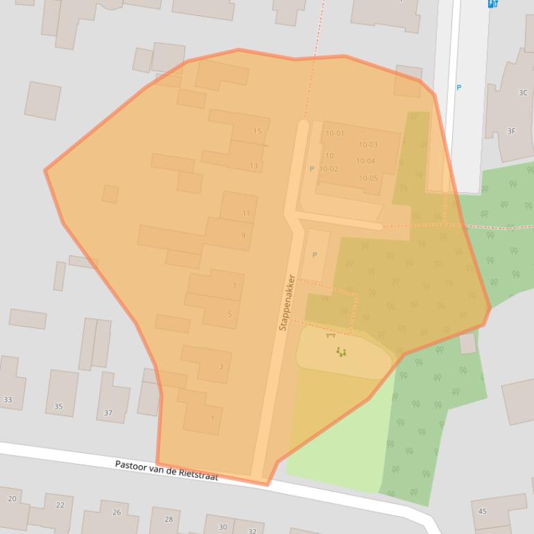 Kaart van postcodegebied 5124RT.