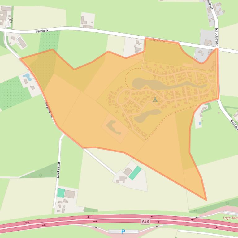 Kaart van postcodegebied 5124RZ.