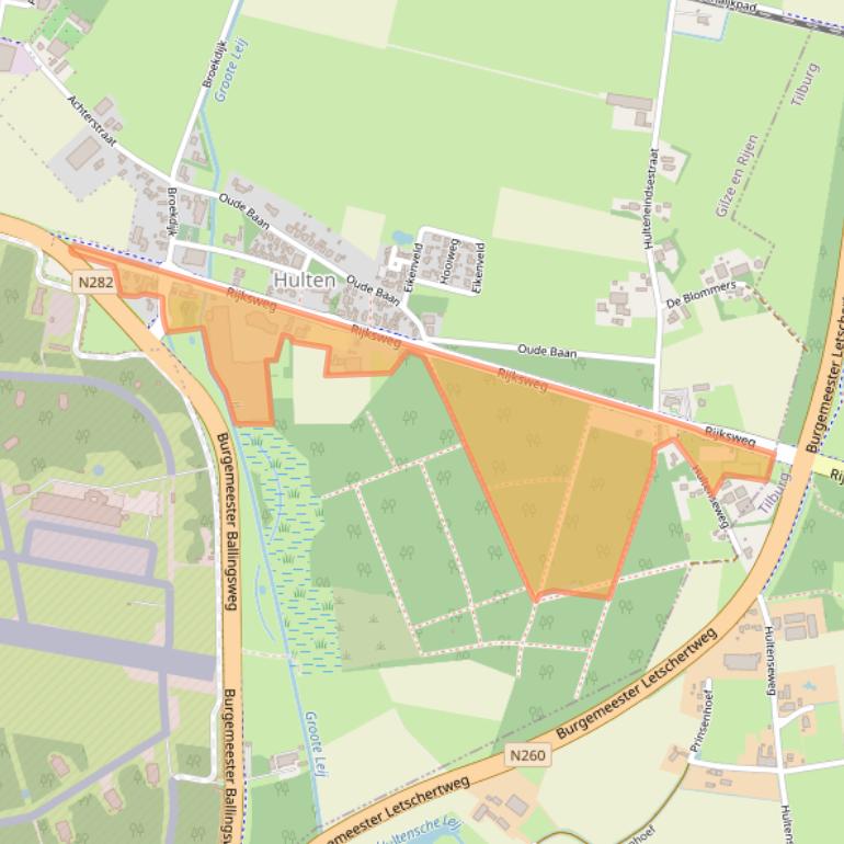 Kaart van postcodegebied 5125NB.