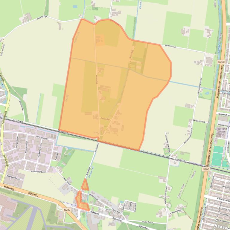 Kaart van postcodegebied 5125NE.