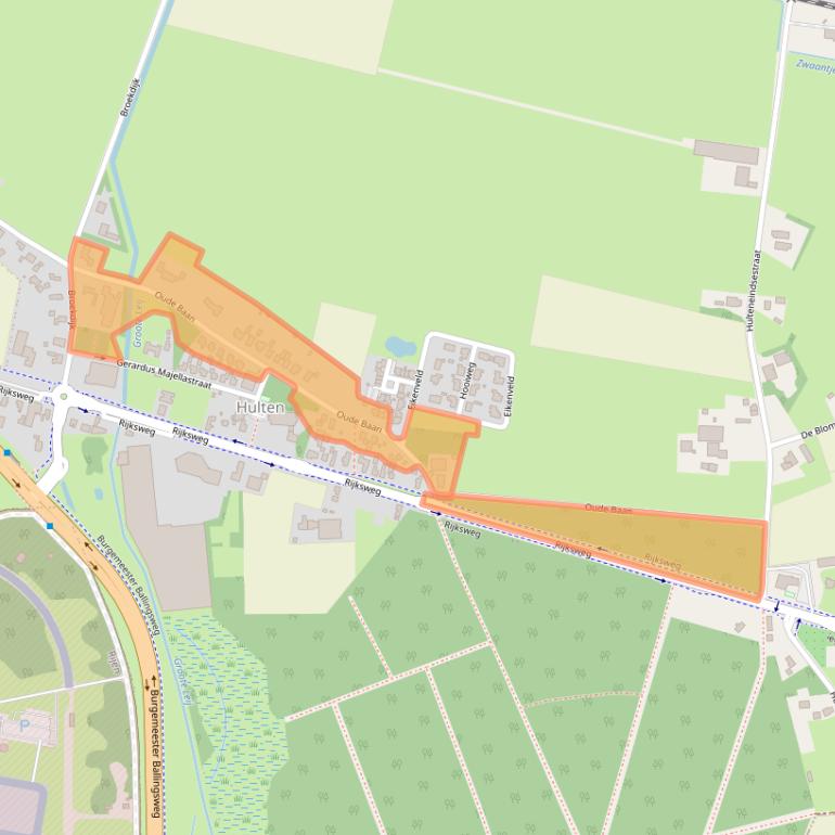 Kaart van postcodegebied 5125NG.