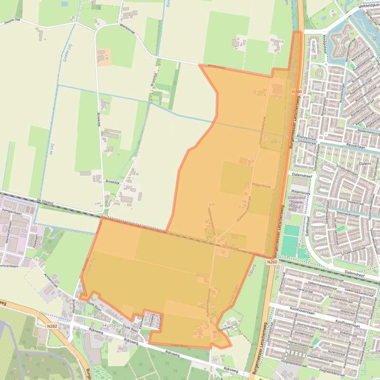 Kaart van postcodegebied 5125NH.