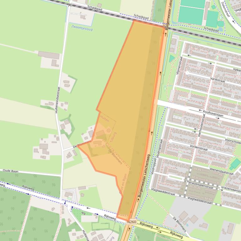 Kaart van postcodegebied 5125NN.