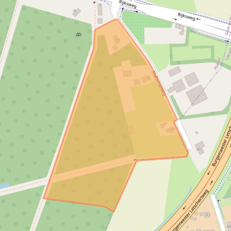 Kaart van postcodegebied 5125PA.