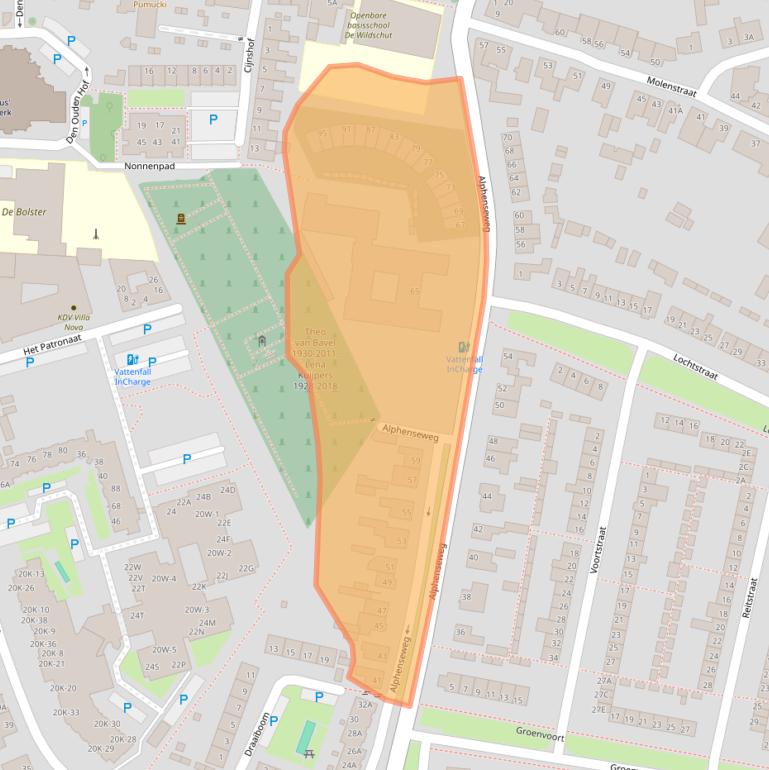 Kaart van postcodegebied 5126AB.
