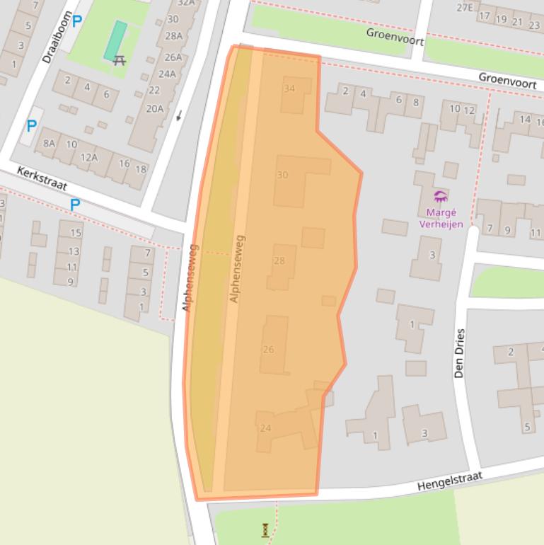 Kaart van postcodegebied 5126AC.