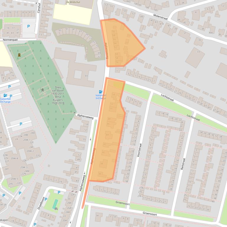 Kaart van postcodegebied 5126AD.