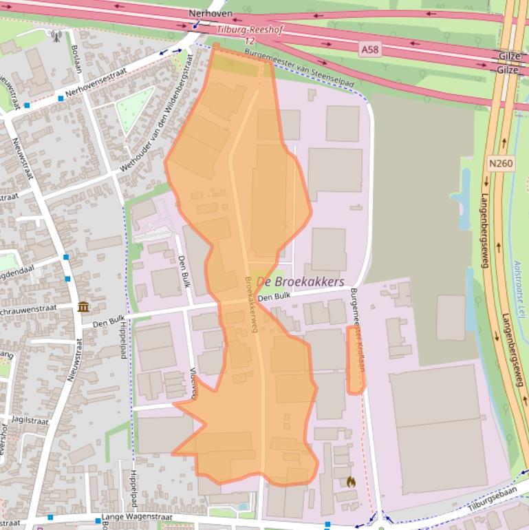 Kaart van postcodegebied 5126BD.