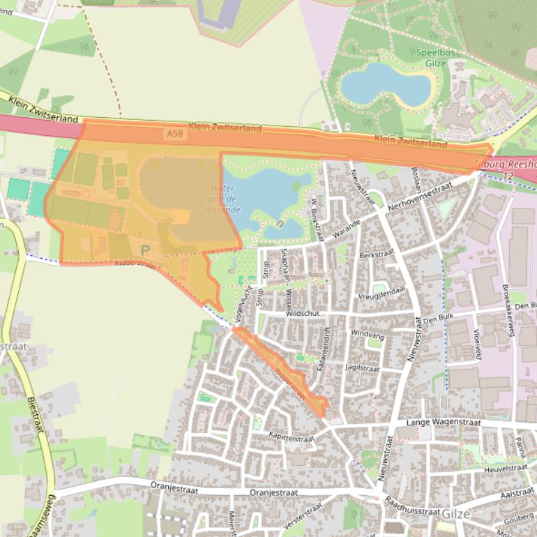 Kaart van postcodegebied 5126BH.