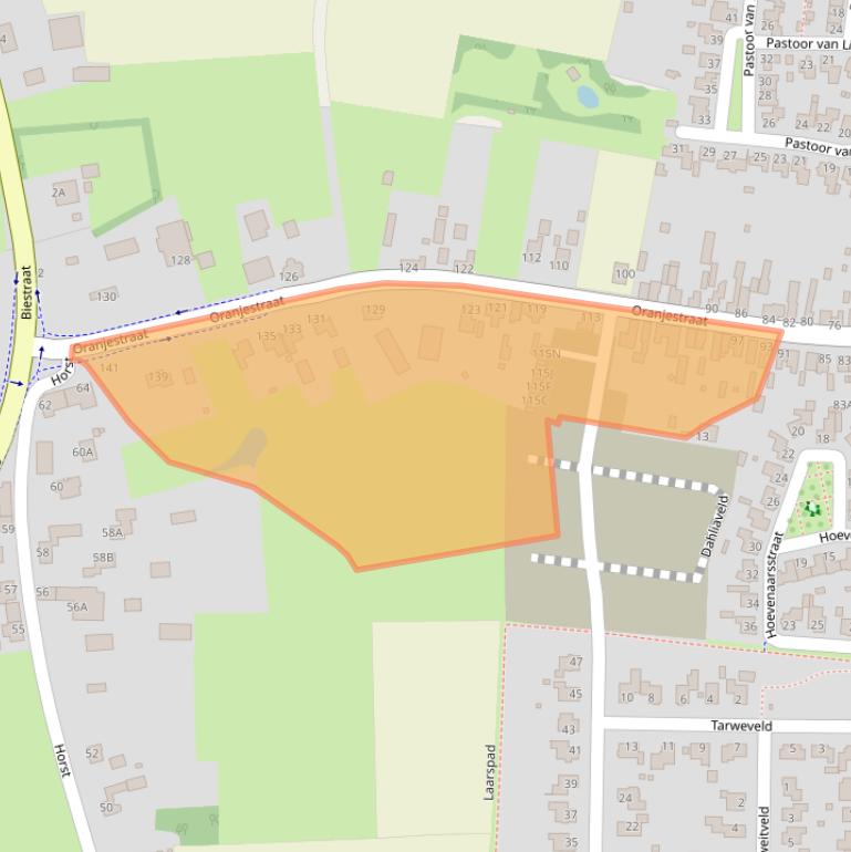 Kaart van postcodegebied 5126BN.