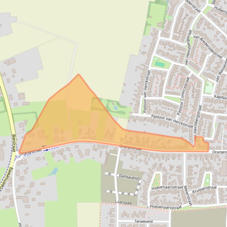 Kaart van postcodegebied 5126BR.
