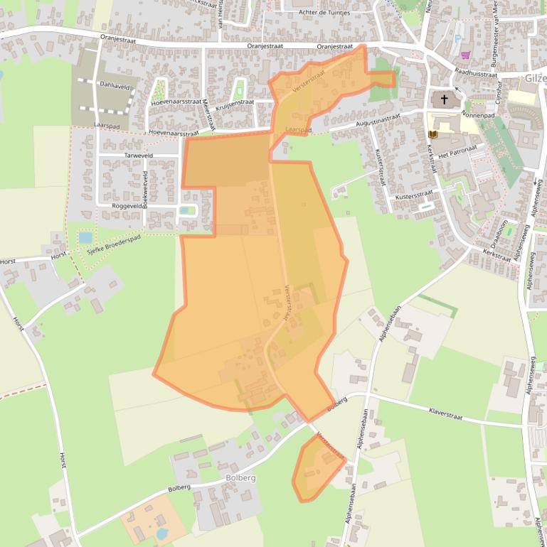 Kaart van postcodegebied 5126BT.