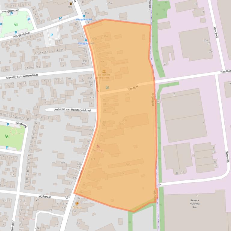 Kaart van postcodegebied 5126CG.