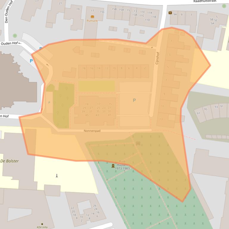 Kaart van postcodegebied 5126DD.