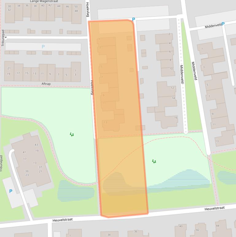 Kaart van postcodegebied 5126DG.