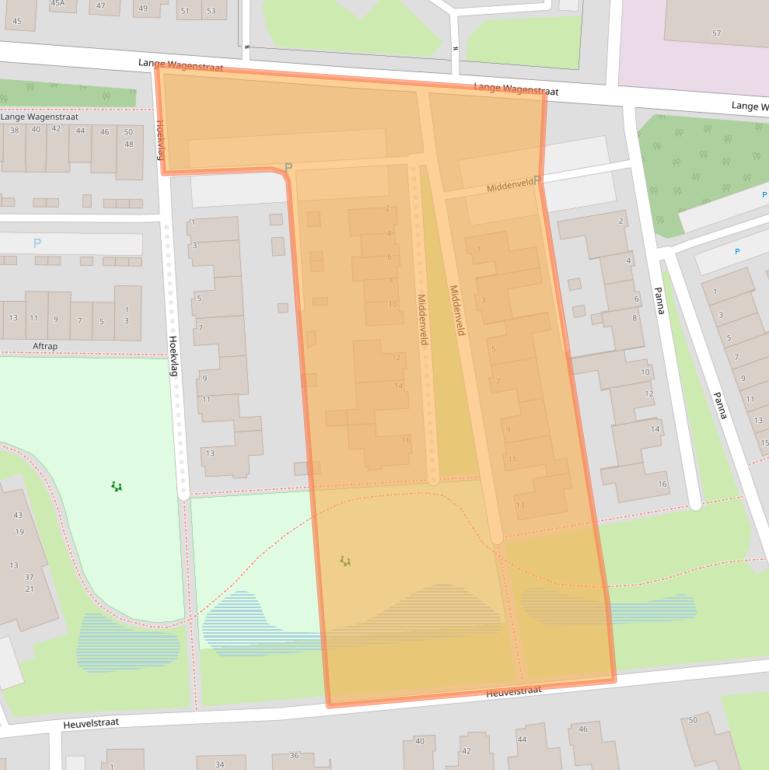 Kaart van postcodegebied 5126DH.