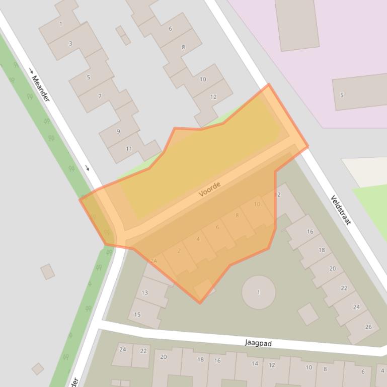 Kaart van postcodegebied 5126DW.