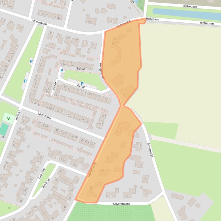 Kaart van postcodegebied 5126EB.