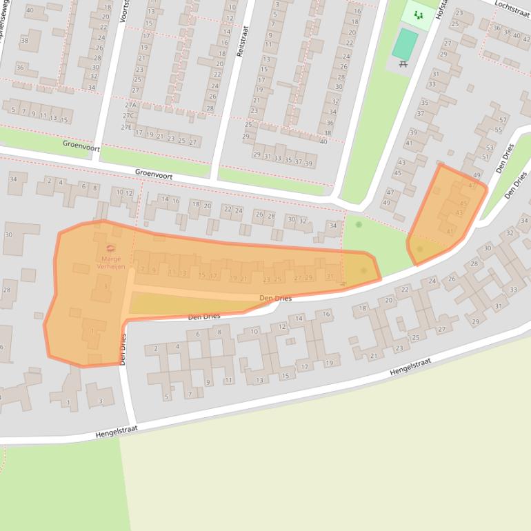 Kaart van postcodegebied 5126EC.